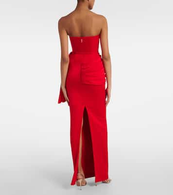 Draped crêpe satin gown | Alex Perry