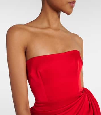 Draped crêpe satin gown | Alex Perry