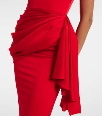 Draped crêpe satin gown | Alex Perry