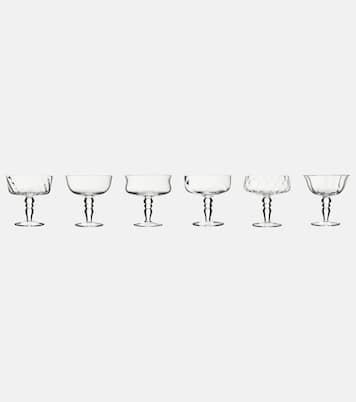Diseguale set of 6 champagne coupe glasses | Bitossi