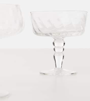 Diseguale set of 6 champagne coupe glasses | Bitossi