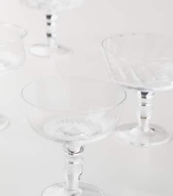 Diseguale set of 6 champagne coupe glasses | Bitossi