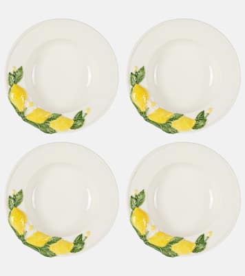 Lemon set of 4 ceramic soup plates | Les-Ottomans