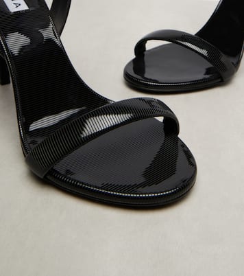 Chain trompe l'œil patent leather sandals | Alaïa