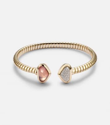 Bracelet Trisolina Castagna en or 18 ct, diamants et quartz | Marina B