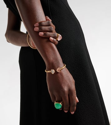Bracelet Trisolina Castagna en or 18 ct, diamants et quartz | Marina B