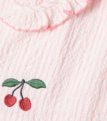 Shorts Ellie in seersucker di cotone con ricamo | Konges Sløjd