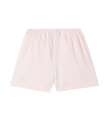 Shorts Ellie in seersucker di cotone con ricamo | Konges Sløjd
