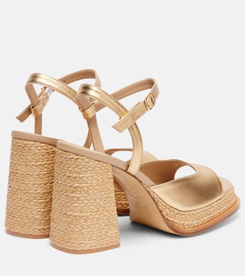 Gracia metallic leather platform sandals | Souliers Martinez