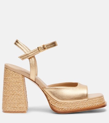 Gracia metallic leather platform sandals | Souliers Martinez