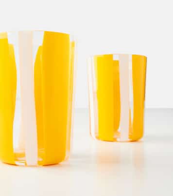 Set de 2 vasos Taormina de vidrio a rayas | Dolce&Gabbana Casa