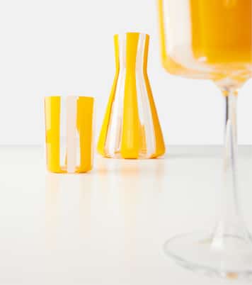 Set de 2 vasos Taormina de vidrio a rayas | Dolce&Gabbana Casa