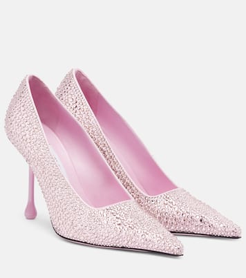Pumps Ixia 95 aus Satin mit Kristallen | Jimmy Choo