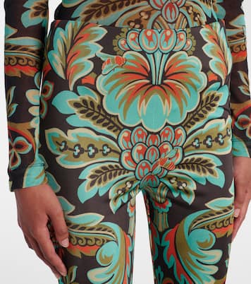 Printed crêpe jersey flared pants | Etro