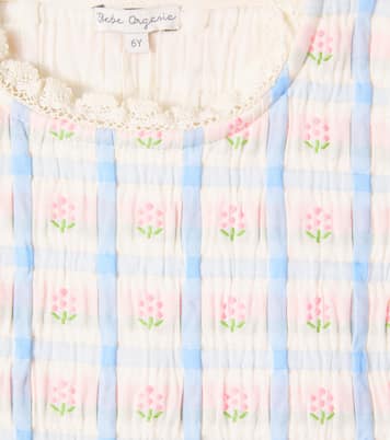 Zora knitted floral cotton-blend vest | Bebe Organic