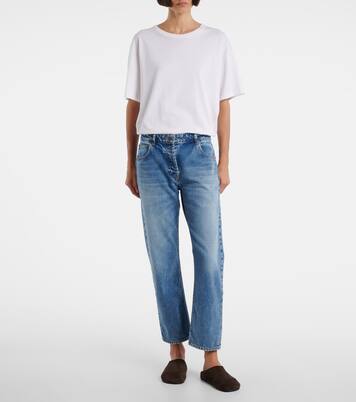 Riaco mid-rise straight jeans | The Row