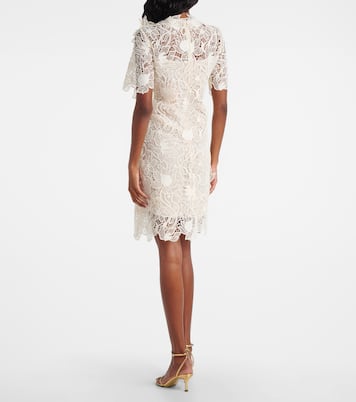 Miniabito in pizzo con stampa floreale | Oscar de la Renta
