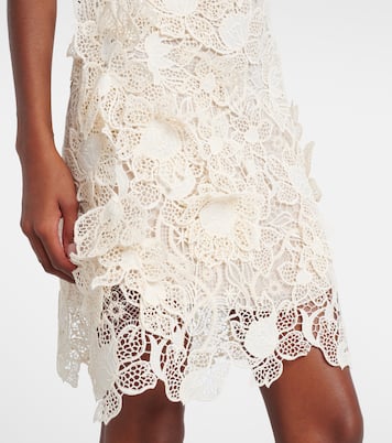 Miniabito in pizzo con stampa floreale | Oscar de la Renta