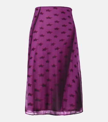 Etima printed sheer midi skirt  | Acne Studios