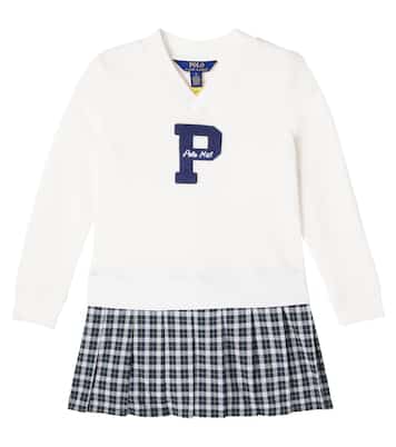 فستان من القطن المخلوط مع أبليكيه باتش | Polo Ralph Lauren Kids