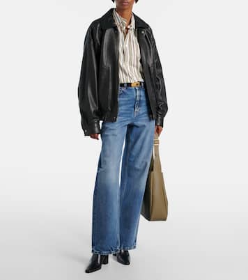 Le 5 à 7 Large leather shoulder bag | Saint Laurent