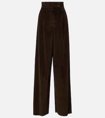 High-rise cotton corduroy wide-leg pants | Max Mara