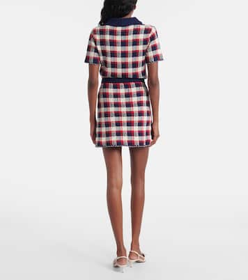 Checked cotton miniskirt | Valentino