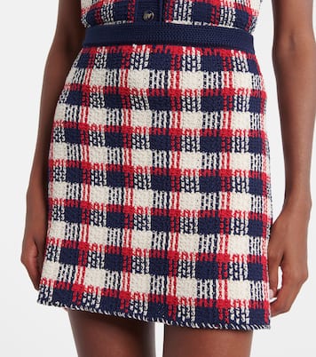 Checked cotton miniskirt | Valentino