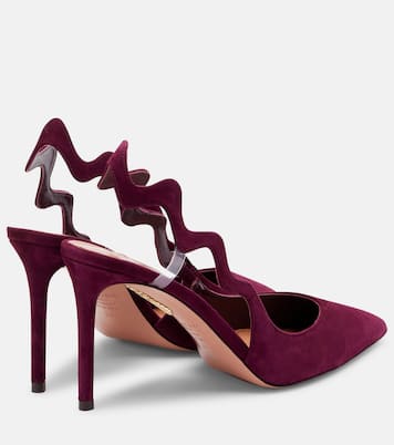 Artiste 85 suede slingback pumps | Aquazzura