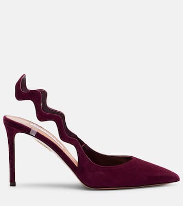 Artiste 85 suede slingback pumps | Aquazzura