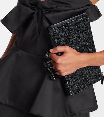 Pouch Skull Knuckle de piel con tachuelas | McQueen