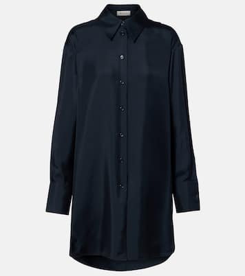 Oversized silk satin shirt | Róhe