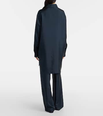 Oversized silk satin shirt | Róhe