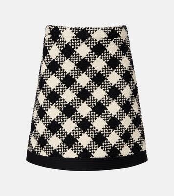 Cotton and wool-blend tweed miniskirt | Valentino