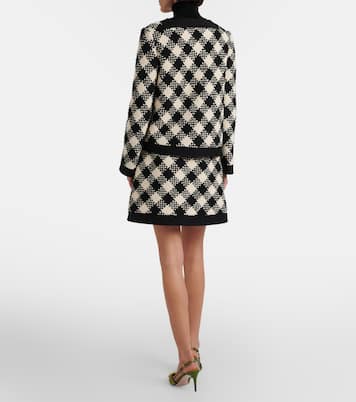 Cotton and wool-blend tweed miniskirt | Valentino