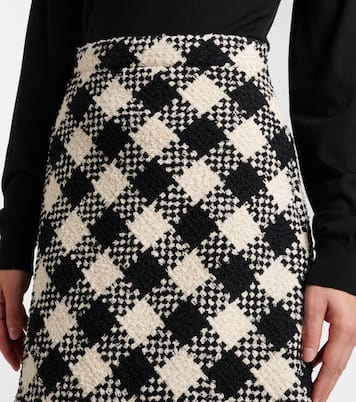 Cotton and wool-blend tweed miniskirt | Valentino