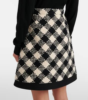 Cotton and wool-blend tweed miniskirt | Valentino