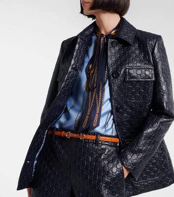 Horsebit reversible leather belt | Gucci