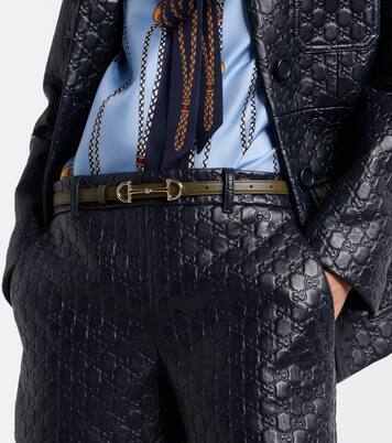 Horsebit reversible leather belt | Gucci