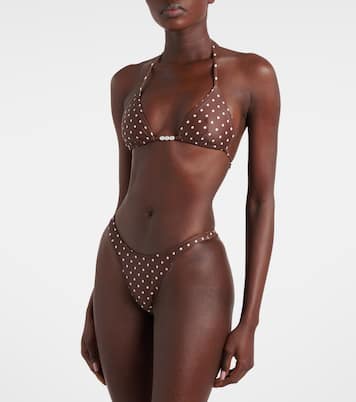 Beaded polka-dot bikini top | Same