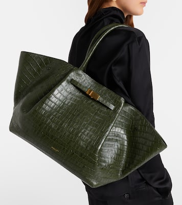 New York 크로코 이펙트 레더 토트 백 | DeMellier