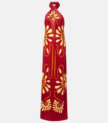 Oliviera printed halterneck maxi dress | Cala de la Cruz