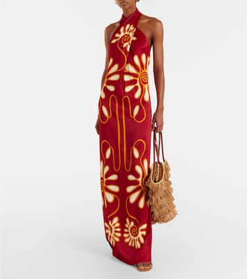 Oliviera printed halterneck maxi dress | Cala de la Cruz