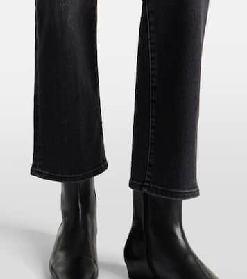 Jeans rectos Le Sleek de tiro alto cropped | Frame