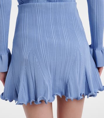 تنورة قصيرة بحبكة مضلعة ومزيّنة بالخرز | Self-Portrait