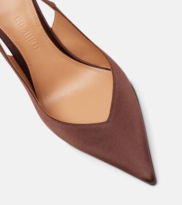 Satin slingback wedges | The Attico