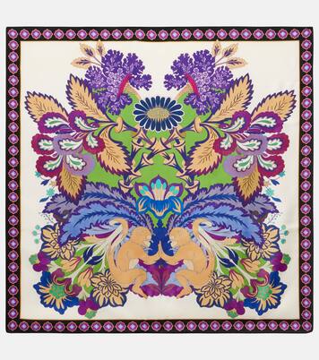 Printed silk twill scarf | La DoubleJ