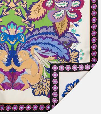 Printed silk twill scarf | La DoubleJ