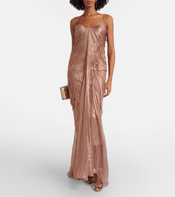 Victoria gathered silk muslin gown | Maria Lucia Hohan