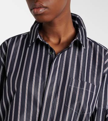 Camicia oversize in misto cotone a righe | Sacai